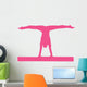 Gymnastics Silhouette Splits Pink Wall Decal