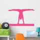 Gymnastics Silhouette Splits Pink Wall Decal