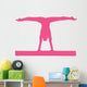 Gymnastics Silhouette Splits Pink Wall Decal