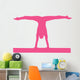 Gymnastics Silhouette Splits Pink Wall Decal