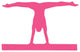 Gymnastics Silhouette Splits Pink Wall Decal