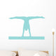 Gymnastics Silhouette Splits Blue Wall Decal