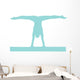 Gymnastics Silhouette Splits Blue Wall Decal