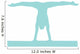 Gymnastics Silhouette Splits Blue Wall Decal