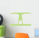 Gymnastics Silhouette Splits Green Wall Decal