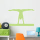 Gymnastics Silhouette Splits Green Wall Decal