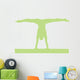 Gymnastics Silhouette Splits Green Wall Decal