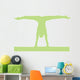 Gymnastics Silhouette Splits Green Wall Decal