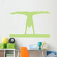 Gymnastics Silhouette Splits Green Wall Decal
