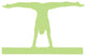 Gymnastics Silhouette Splits Green Wall Decal