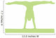 Gymnastics Silhouette Splits Green Wall Decal