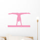 Gymnastics Silhouette Splits Pink Wall Decal