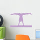 Gymnastics Silhouette Splits Purple Wall Decal