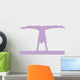 Gymnastics Silhouette Splits Purple Wall Decal