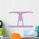 Gymnastics Silhouette Splits Purple Wall Decal
