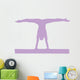 Gymnastics Silhouette Splits Purple Wall Decal