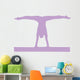 Gymnastics Silhouette Splits Purple Wall Decal