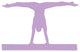 Gymnastics Silhouette Splits Purple Wall Decal