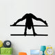 Gymnastics Silhouette Style Front Flip Parallel Bars Wall Decal