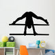 Gymnastics Silhouette Style Front Flip Parallel Bars Wall Decal