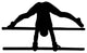 Gymnastics Silhouette Style Front Flip Parallel Bars Wall Decal