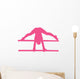 Gymnastics Parallel Bars Pink Wall Decal