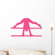 Gymnastics Parallel Bars Pink Wall Decal