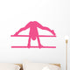 Gymnastics Parallel Bars Pink Wall Decal