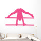 Gymnastics Parallel Bars Pink Wall Decal