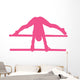 Gymnastics Parallel Bars Pink Wall Decal