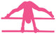 Gymnastics Parallel Bars Pink Wall Decal