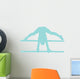 Gymnastics Silhouette Parallel Blue Wall Decal