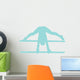 Gymnastics Silhouette Parallel Blue Wall Decal
