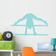 Gymnastics Silhouette Parallel Blue Wall Decal