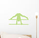 Gymnastics Silhouette Parallel Green Wall Decal