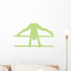 Gymnastics Silhouette Parallel Green Wall Decal