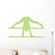 Gymnastics Silhouette Parallel Green Wall Decal