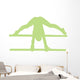 Gymnastics Silhouette Parallel Green Wall Decal