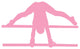 Gymnastics Silhouette Parallel Pink Wall Decal