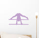 Gymnastics Silhouette Parallel Lavender Wall Decal