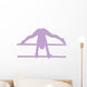 Gymnastics Silhouette Parallel Lavender Wall Decal