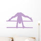Gymnastics Silhouette Parallel Lavender Wall Decal