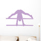 Gymnastics Silhouette Parallel Lavender Wall Decal