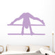 Gymnastics Silhouette Parallel Lavender Wall Decal