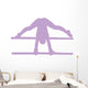 Gymnastics Silhouette Parallel Lavender Wall Decal