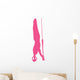 Gymnastics Silhouette Olympic Rings - Hot Pink Wall Decal