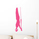 Gymnastics Silhouette Olympic Rings - Hot Pink Wall Decal