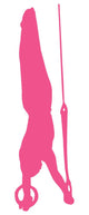 Gymnastics Silhouette Olympic Rings - Hot Pink Wall Decal