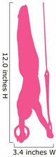 Gymnastics Silhouette Olympic Rings - Hot Pink Wall Decal