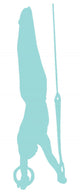 Gymnastics Silhouette Olympic Rings - Light Blue Wall Decal